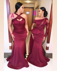 2020 Mermaid Bridesmaid Dresses South African Wedding Guest Party Gowns Maid of Honor Dress Plus Storlek