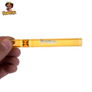 Honeupuff Glass One Hitter Табак для курения Труба для курения Курение Курение Один Гиттер Стандартные стеклянные Бумажные летучие биты Шланг сигарета Держатель Dugout Труба