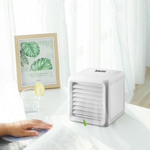 New Mini USB Portable Air Cooler Fan Air Conditioner Light Desktop Air Cooling Fan Humidifier Purifier For Office Bedroom