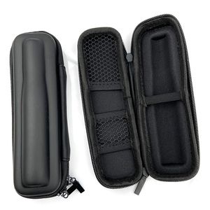 Siyah deri fermuarlı kasa sigara aksesuarları mini ince kasa küçük ego taşıma çantası kalem için