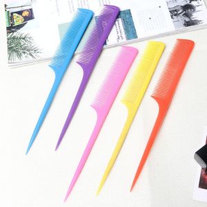 Long Tail Plastic Comb Candy Color Make Up Combs Haircut Styling Hair Brush Tools Barber Anti Static Prevent Knotting 0 09zm B2