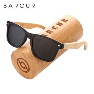 Barcur Wood Solglasögon PC Frame handgjorda bambu solglasögon män Trä solglasögon för kvinnor Porized Oculos de Sol Masculino
