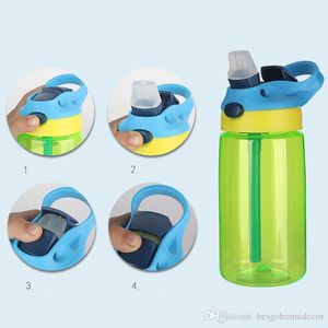 Bottiglia 16 once d'acqua Bambini Sippy Cup BPA in plastica bicchieri prova della perdita di bottiglie di acqua di sport con la vibrazione coperchio Leak Proof Spill Mug BH3185 DBC