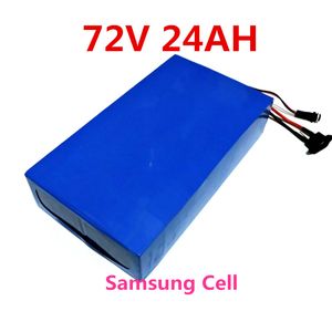 72V 24ah Electric Bicycle Battery Pack 25Ah e scooter tricycle motorcycle battery for 3000W motor with 4A charger