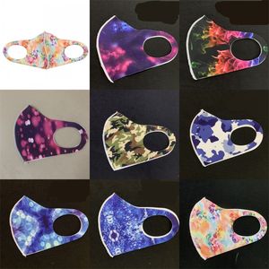 Tie Dye Mascherine Camouflage Druck Gesichtsmasken Wiederverwendbare Atemschutzmaske Mode Radfahren Gefaltet Atmung Erwachsene Kinder Auf Lager 2 2zk C2