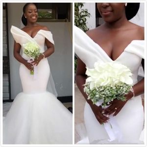 Abiti da sposa economici Scollo a cuore Pieghe Abito da sposa africano taglie forti Ragazze nere Abiti da sposa economici