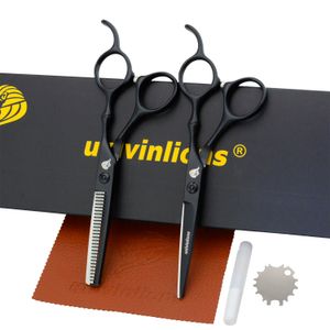 5,5 polegadas 440c Professional Japan Salon Hairdresser Tools Hair Razor Barber Rainning Scissors Haircut Shears