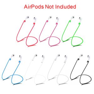 Hörlurs tillbehör silikon hörlurar kabel för airpods airpod anti-lost nackband trådlös hörlurssträng rep sladd DHL FedEx gratis skepp