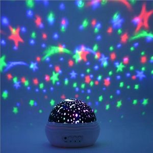 Bebek Gece Işığı Ay Yıldız Projektör 360 Derece Dönme 9 Işık Renk Erkekler Kadınlar Çocuklar için, benzersiz Noel hediyeleri değiştirme