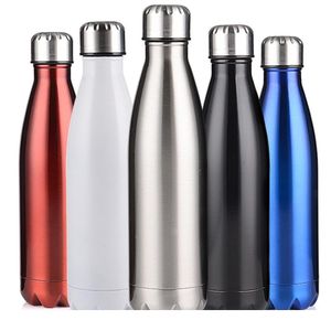 Vattenflaskor Elektropläterad metallvattenflaska Det glänsande silver och den glänsande kopparelektropläterade metallvattenflaskan