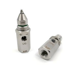 YS Metal Air Assisted Ultrasone Atomizer Micro Mist Dry Fog Nozzle Pneumatic Mist Sprayer 5-15 Micron Druppel Grootte