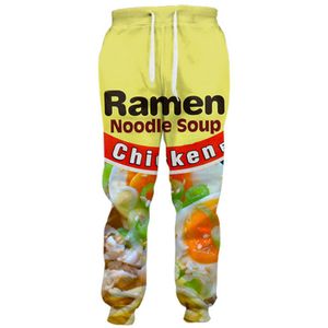 Cloudstyle 2020 mode 3d långa byxor män ramen nudel 3d fulltryck sweatpants raka hajuku streetwear casual byxor cx200729