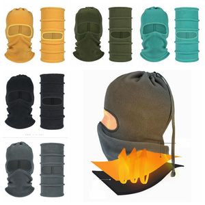 Masker Polar Fleece Varm Headweer Protection Windproof BIB Hat Utomhus Ridning Skidhuvudbonad Höst Winter Multi-Functional Face Masks LSK621