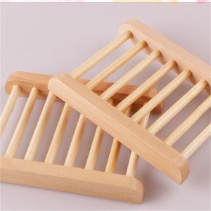 Bamboo Wooden Soap Dish Box Laundry Brush Soaps Holder Case Drainage Brushes Organizer Free Logo Customization sz B2