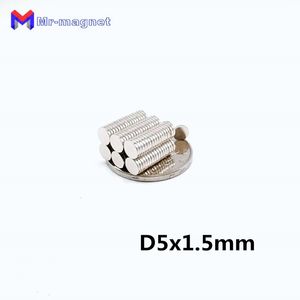 200pcs 5 x 1 5 mm 네오디뮴 자석 N35 작은 둥근 D51 5 5x1 5 미니 슈퍼 강력한 슈퍼 강력한 마그네틱 자석 디스크 공예