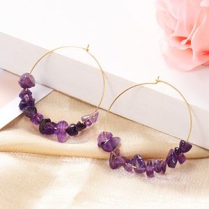 Wholesale amethyst stud earrings for sale - Group buy 10 Pairs Trendy Gold Plated Irregular Shape Amethyst Crystal Stud Earrings for Women White Howlite Stone Jewelry