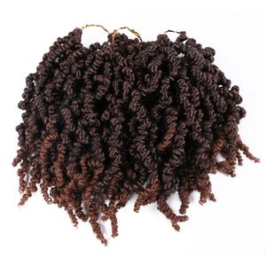 10-дюймовые предварительно переворачиваемые Spring Twist Hair Twists Crochet Crochet Spring Twists Короткие кудрявые бомба с петли