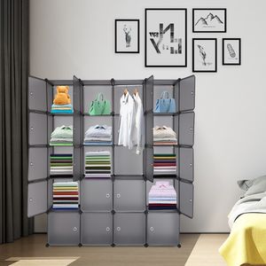 Schoenopslag kubus kleding organizer stapelbaar plastic planken ontwerp multifunctionele modulaire kast kabinet