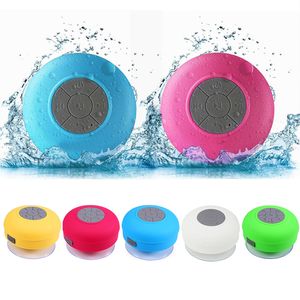 Portátil Mini Bluetooth mãos livres orador impermeável alto-falantes sem fio para os chuveiros do banheiro Subwoofer Música alto-falante para Iphone Android