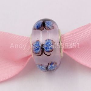 Andy Jewel Autentico 925 Sterling Silver Lampwork Perline Charms Adatto per bracciali gioielli stile Pandora europeo Collana Murano 108