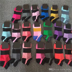 New arrival Women Multi Colors Ankle Short pink red Nylon Socks With Tags Cardboard Fashion Socks Sports Cheerleaders Fast drying