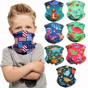 USA stock dzieci maska twarz dzieci chłopcy dziewczyny maska ochronna na zewnątrz rowerowy magiczny szalik bandana pałąk bandanas turban