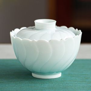 Biały ceramiczny gajwan napój Big Tea Bowl Teapot Porcelain Puer Zielona herbata Tureen Dekorowanie domu