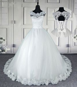 Lace Up Corset Back Wedding Dresses Bridal Ball Gowns Sleeveless V Neck Wedding Gowns Lace Appliques Petites Plus Size