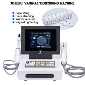 Professionell 3 i 1 HIFU Vaginal föryngring Maskin Ansikt Lyftande kropp Slimming Anti Aging Beauty Salon Equipment 3D