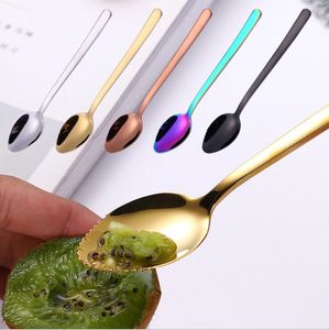 Spoons Double Bilateral Sawtouth Spoon Stainless Steel Spoons Creative Coffee Spoon Soup Spoons Small Soup Ladle Tableware Tool LSK285