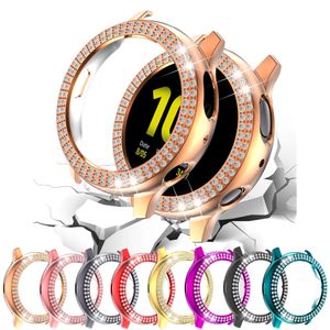 Two-row Diamond Shiny Fashion Case for Samsung Galaxy Watch Active2 40mm 44mm Lightweight Thin Cover Hard PC Bumper Shell