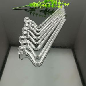 Hot selling 6 mm long glass long curved straw 20cm IN STOCK glass pipe bubbler smoking pipe water Glass bong free shipping