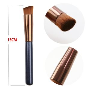 Snett huvud platta huvud foundation borstpulver concealer flytande foundation ansikte makeup borstar skönhet verktyg j1702