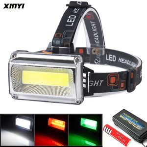 Headlamps 10000LM Powerful LED Headlight Rechargeable COB Headlamp 3Modes Waterproof Head Torch With 18650 Battery For Hunting Fishing