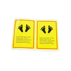 Customized PVC Yellow Warning Adhesive Stickers Labels Top Durable Printed Glossy Sheet Sticker