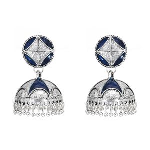 Retro-Stil mit Perlen und bunter Emaille-Glockenquaste, baumelnde Ohrringe für Damen, Party-Schmuck