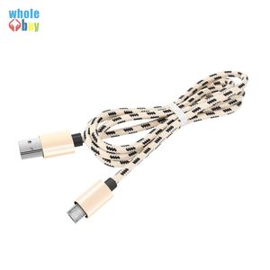 1m 3FT 2A Fast Laddning Micro / Typ C USB-kabel för Android Mobiltelefon Data Sync Charger Cable för Samsung Xiaomi Huawei