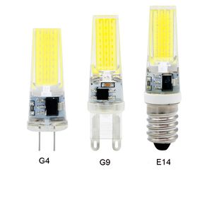 E14 COB 2508 LED 9W 480LM LED LIGHT DIMMABLE BLOLB 110 / 220V Vit / varm 1/5 / 10PC