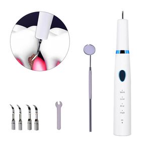 Portable Scaler Dental Ultraljud Whitening One-Button 3-Gear Working Without Water Effektiv Calculus Remover Stains Tartar Scraper Trådlös laddning