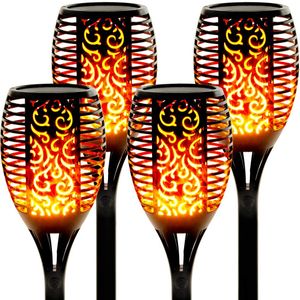 Solar 96LEDs Lawn Dancing flame Torch Lights radar led Tiki lamp indoor outdoor street camps wall Flame Lamp Flickering bulb dan