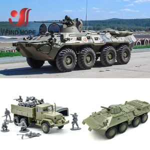 3d enigma BTR-80 Armored construção portador M35 Cargo Truck Bloco montava veículos militares Exército Modelo Atacado