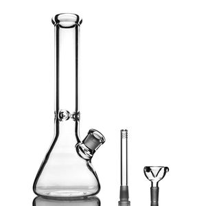 Hookahs Beaker Beaker Glass Bongs 14 '' Ice Tubulação de articulação de espessura com tigela 14/18 downstem 14mm