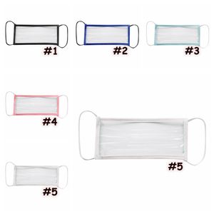 Sólidos Máscaras surdos-mudos PET Lip máscara máscaras transparentes algodão Máscara Visível cara cobrir a boca Antifog Earloop Limpar cara 300pcs Máscaras CCA12361