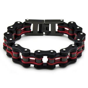 Multi Colors 316L Rostfritt stålbiker Motorcykel Länkkedja Armband Punk Hiphop Partihandel Boys Mens Kvinnor Motor Bike Cykel Sport Bangle Wristband Smycken