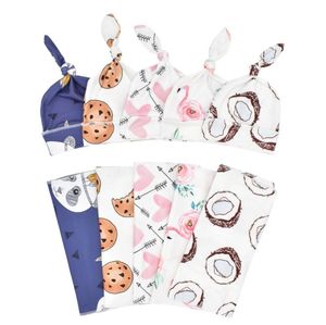 Baby Sleeping bag With Hats Newborn Kids Clothes Swaddle Baby Cocoon Sleeping Bags Infant Cartoon Printed Swaddling Blanket 2PCS/Set LSK261