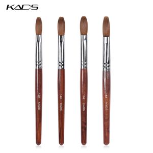 Nail Art Brush 100% Kolinsky Acrílico Nail Brush Sable Professional Red Wood Brush Ferramentas de pintura Nail Art Poly Gel Brushes Pen CX200717