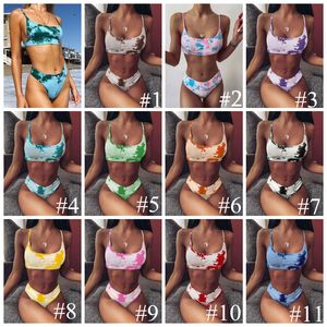 Sexy Bikini Micro Damen Badeanzug Dreieck Badebekleidung Separates rückenfreies Batik-Farbverlaufs-Badeanzug-Set für Frauen