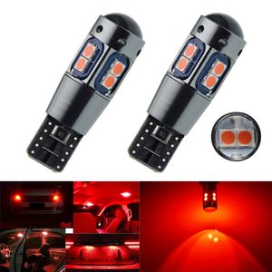 10 sztuk Car T10 194 LED żarówka W5W 192 Red 3030 10SMD CANBUS CAR Płyta rejestracyjna Lampy Lampa Kopuła Lampa Boczna Mapa Światła Super Bright