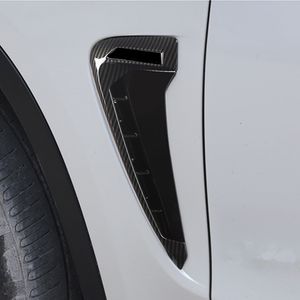 Car Styling Vorderseite beiden Seiten Blatt FenderGrundplatte Dekoration Abdeckung Trim-Carbon-Faser-Farbe für BMW X5 F15 2014-18 Exterior Modified