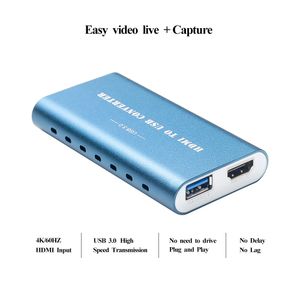 Freeshipping HW CODEC USB 3.0 4K60Hz Video Capture Card HD-MI Video Grabber Game Straming Capture Device for Windows Linux MacOS